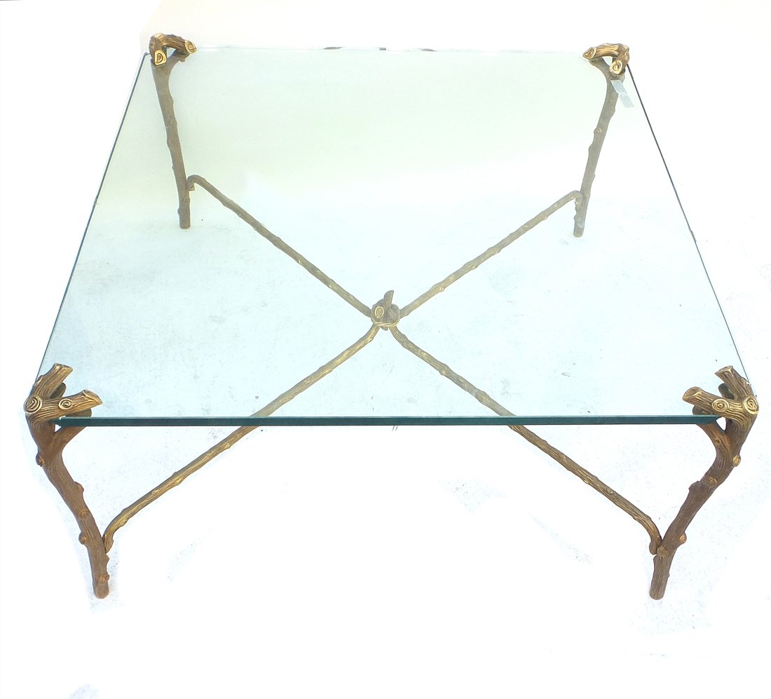 E. Guerin Bronze and Glass Coffee Table (1 of 8)