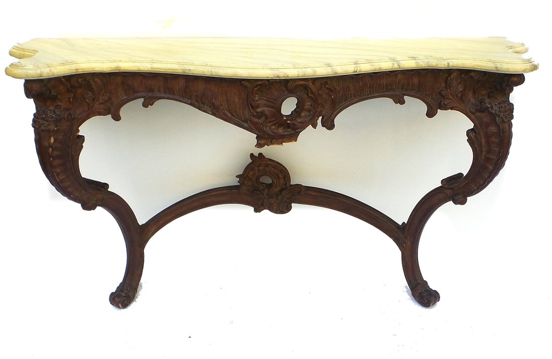 Continental Carved Wood Console (1 of 10)