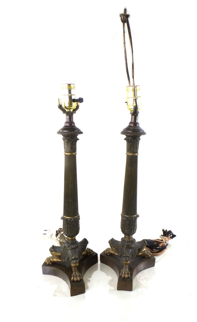 Pair of Empire Style Table Lamps (1 of 4)