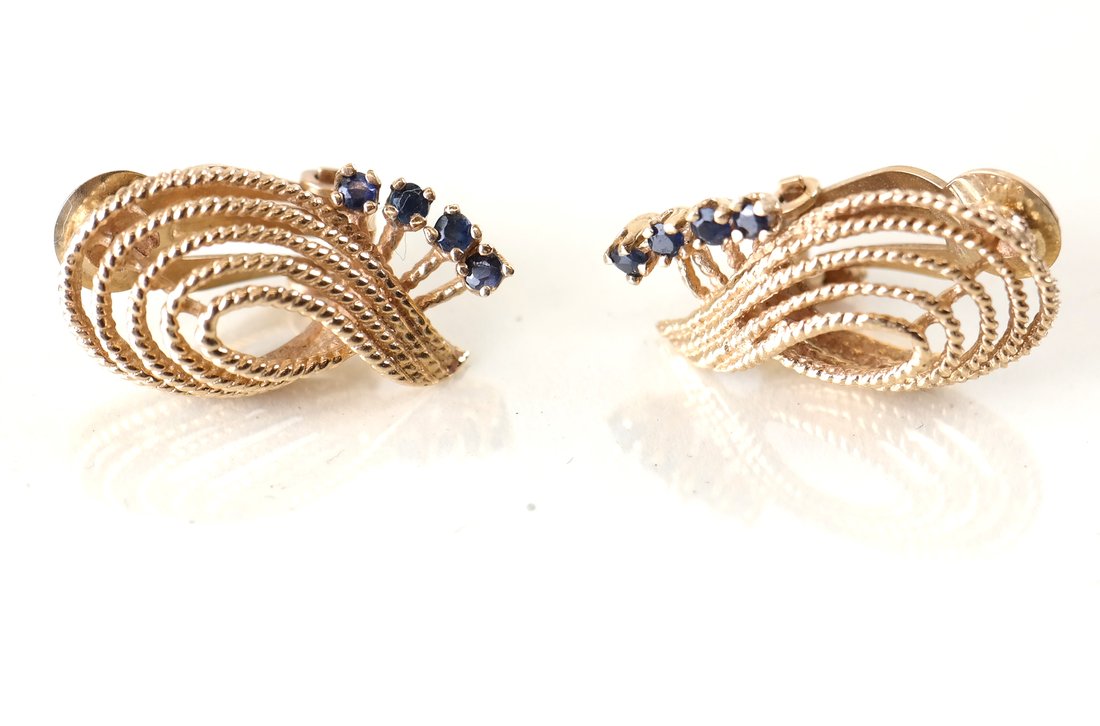 Pair 14K Yellow Gold Clip Earrings (1 of 5)