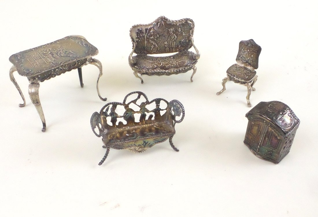 5 Continental .800 Silver Miniatures (1 of 9)