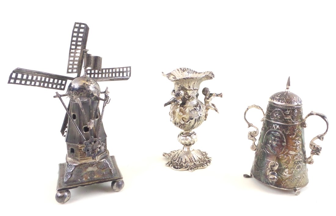 Three .800 Silver Miniature Items (1 of 9)