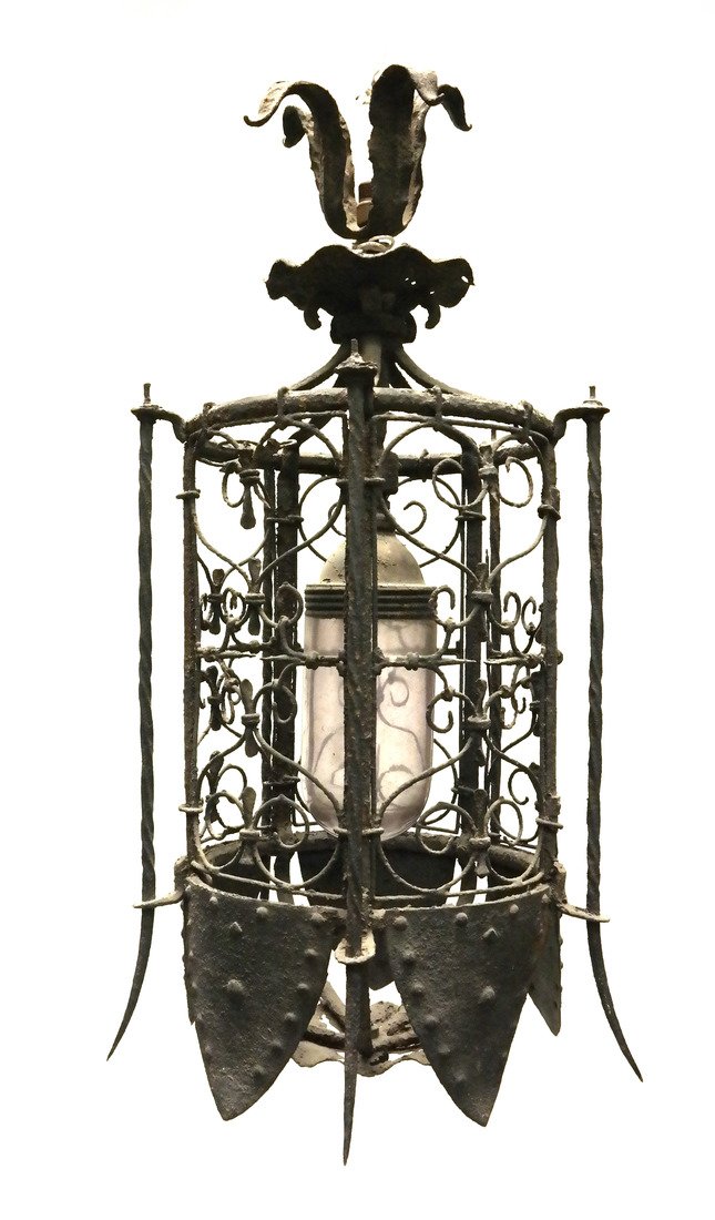 Outdoor Wrought Iron Lantern (1 of 7)