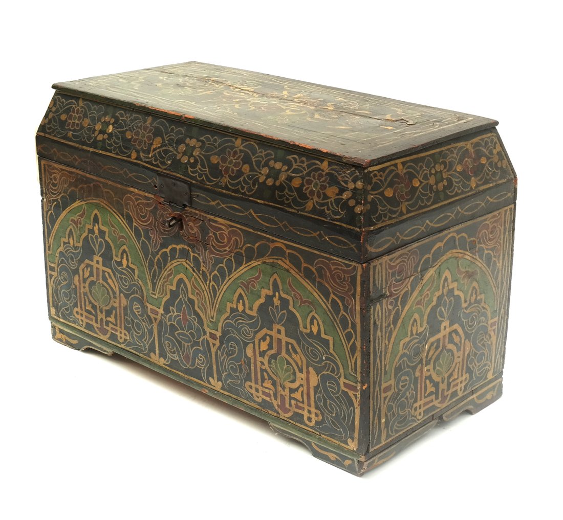 Folk Art Decorated Trunk (1 of 10)