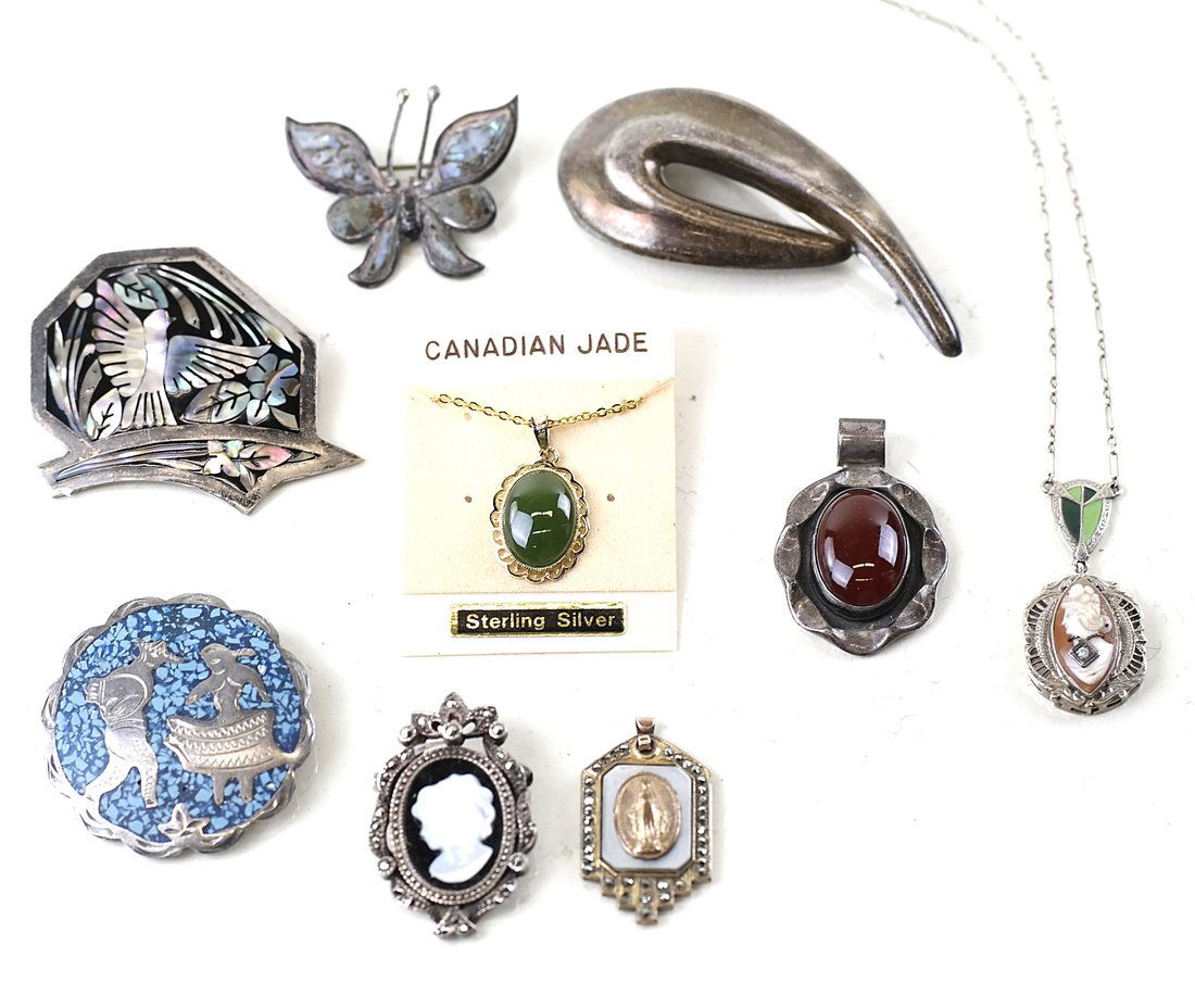 Nine Various Sterling Jewelry Items (1 of 10)