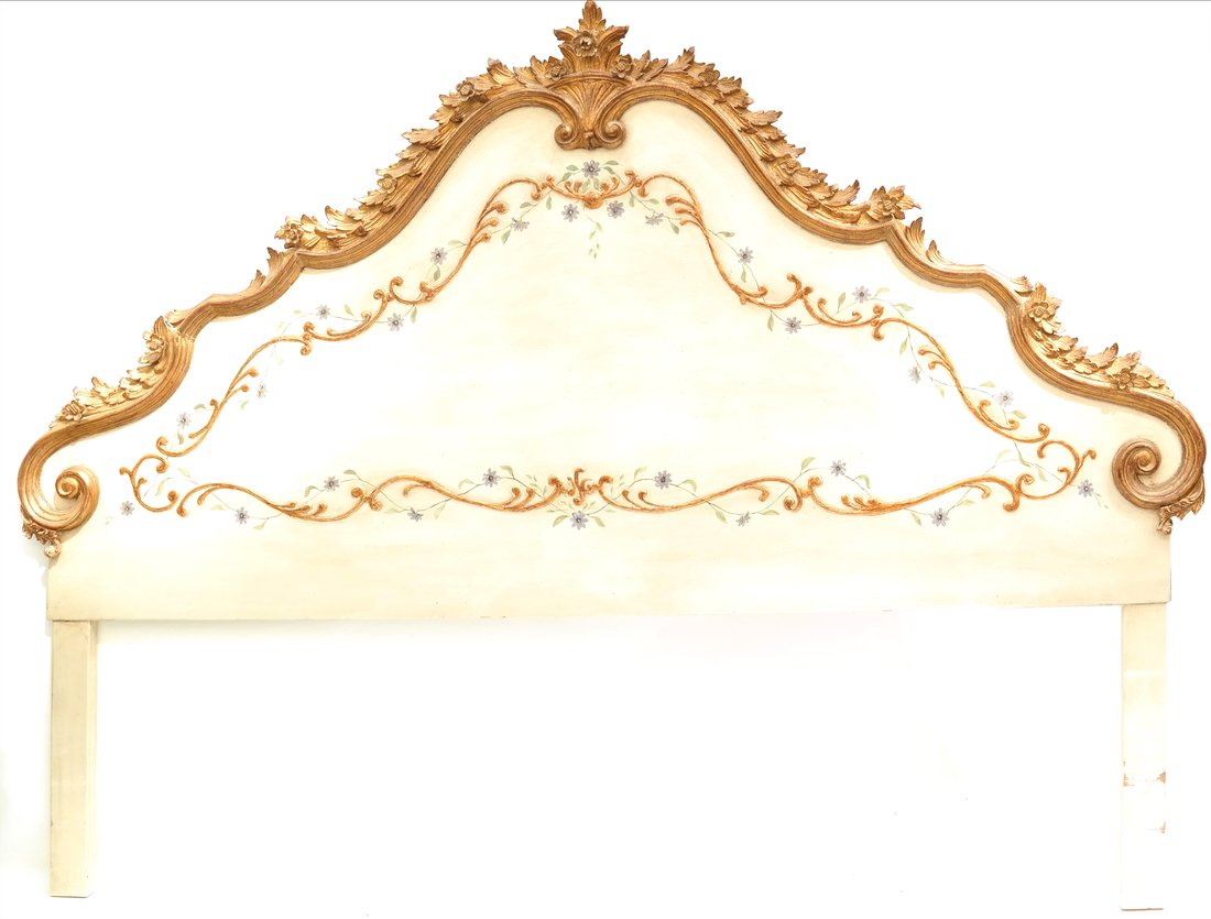 Parcel Gilt and Painted Headboard (1 of 8)