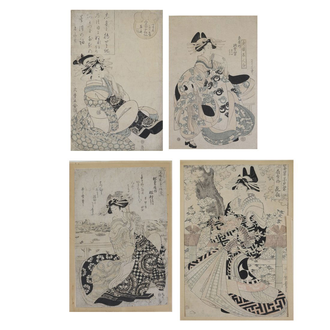 Four Japanese Woodblock Prints (1 of 10)