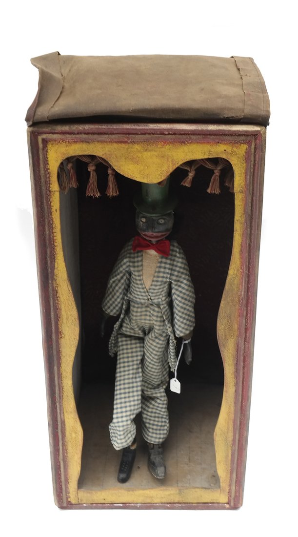 Antique Folk Art Dancer and Stage (1 of 8)