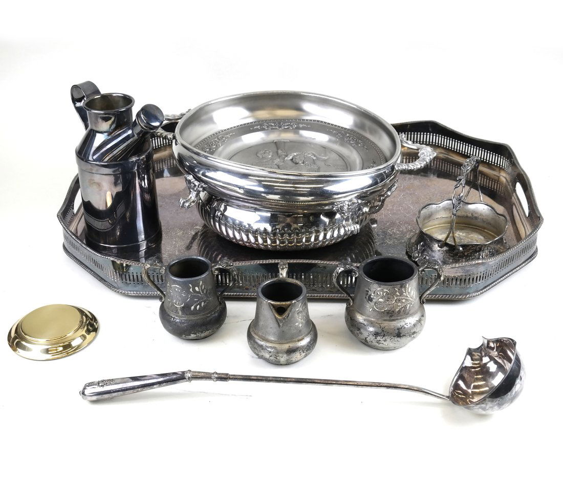11 Silver Plate and Pewter Items (1 of 8)