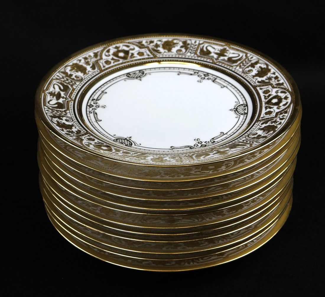 12 Parcel Gilt Dresden Dishes (1 of 5)