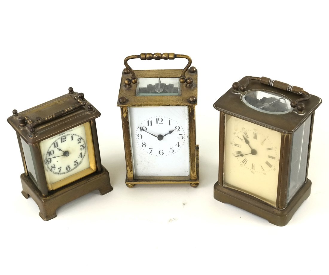 Three Vintage Carriage Clocks (1 of 4)