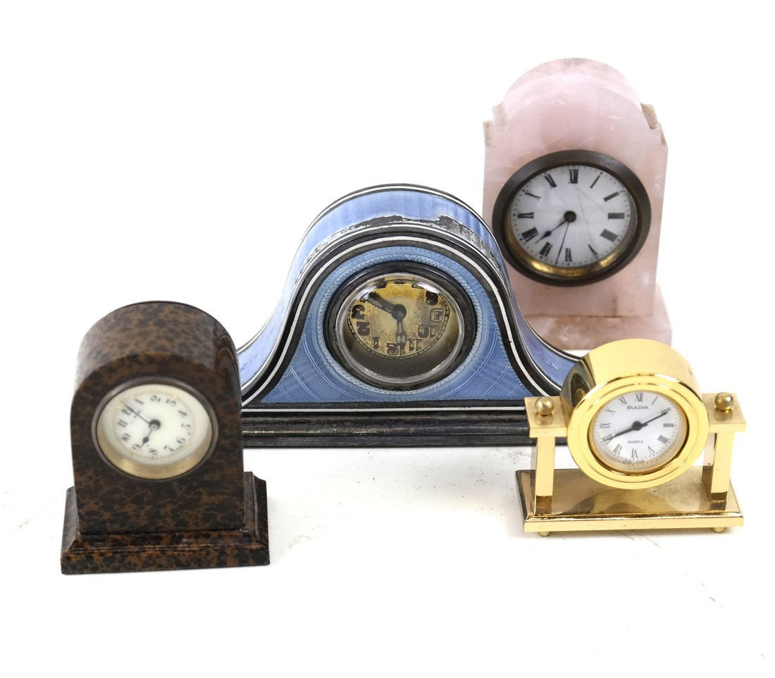 Four Diminutive Mantel Clocks (1 of 6)