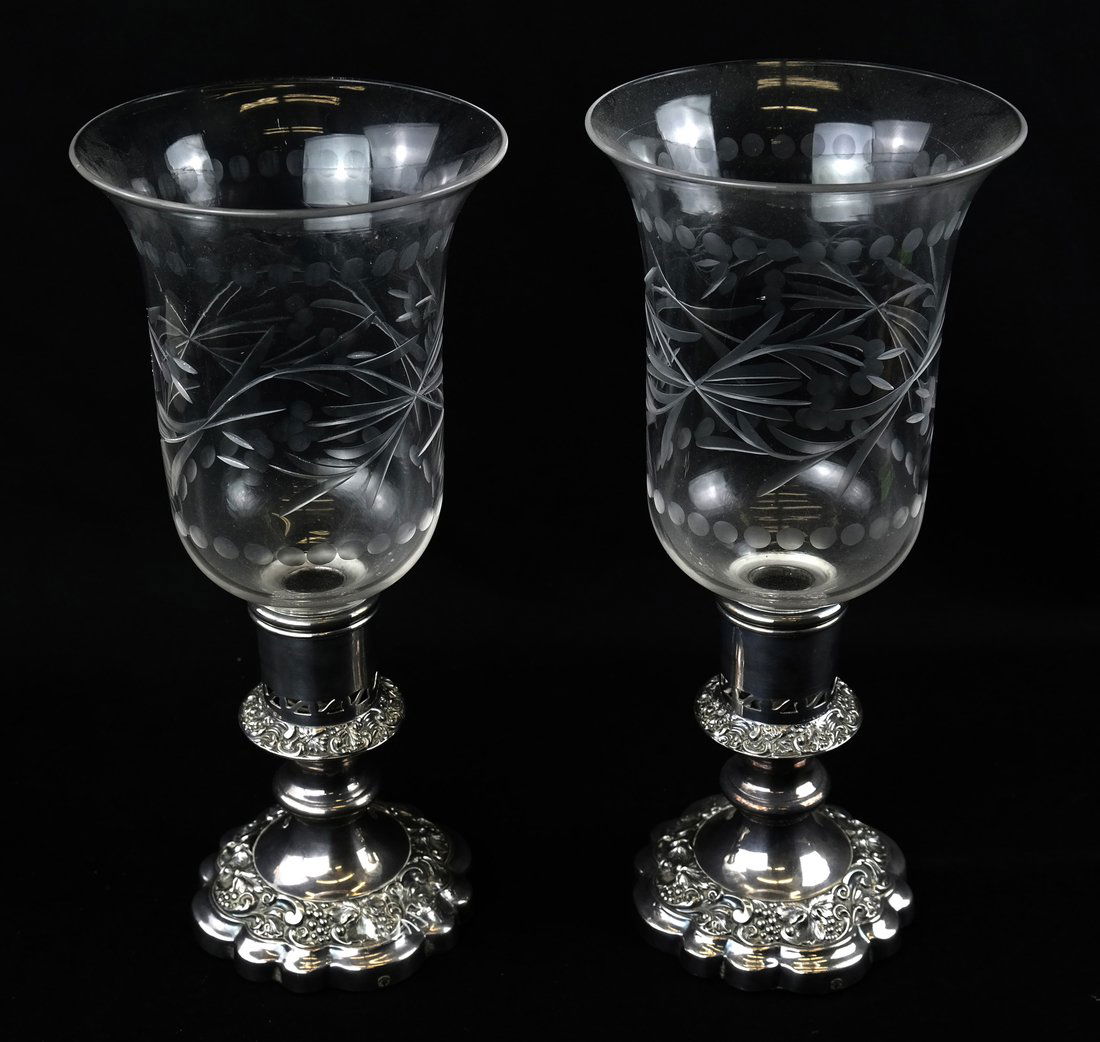 Pair of Silver-Plated Candlesticks (1 of 6)