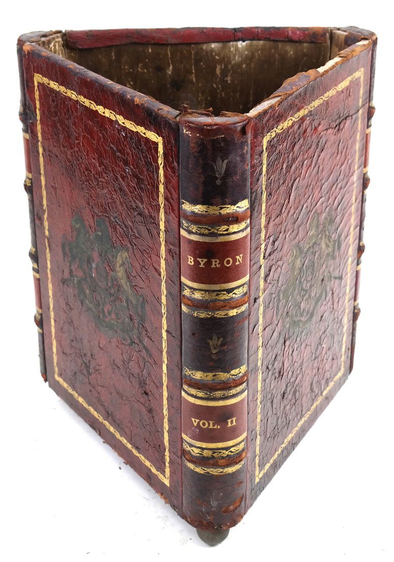 Leather Book-Form Waste Basket (1 of 7)