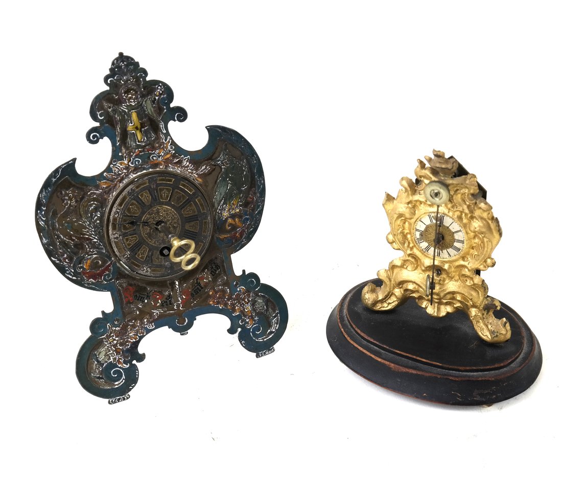 Two Diminutive Rococo-Style Clocks (1 of 6)