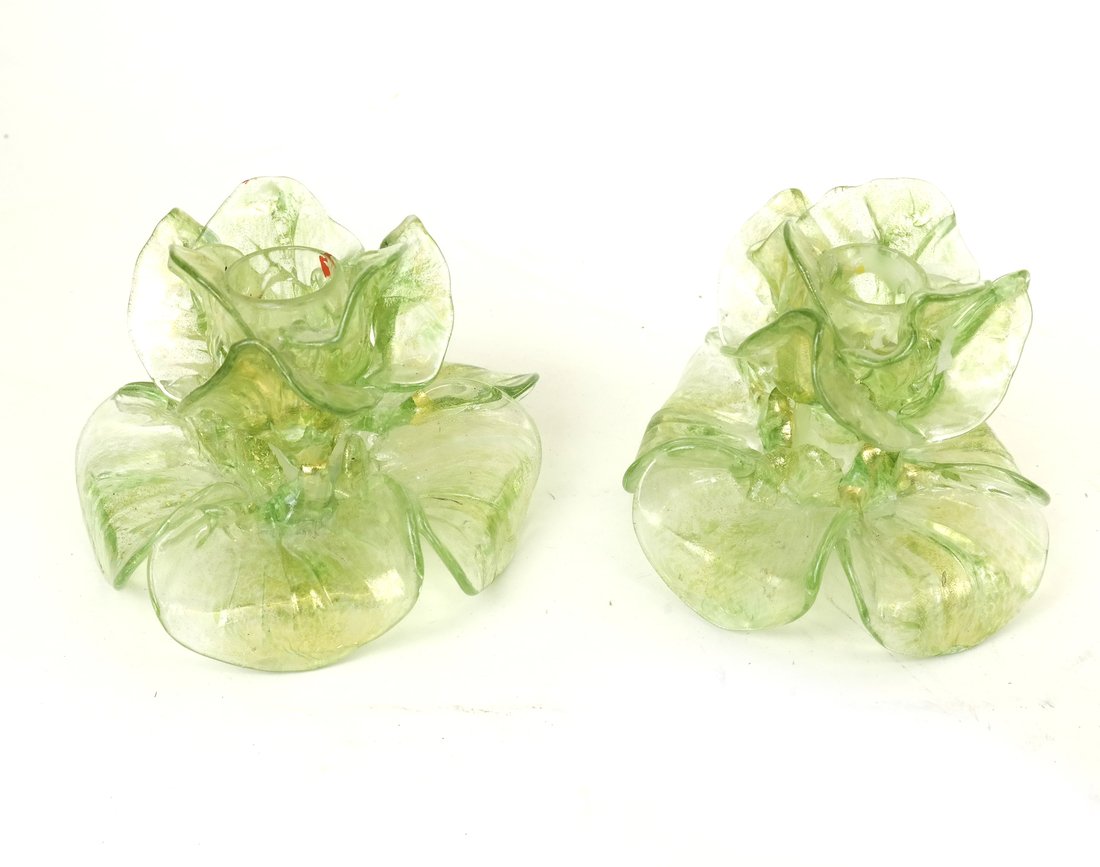Pair of Murano Glass Candle Holders (1 of 5)