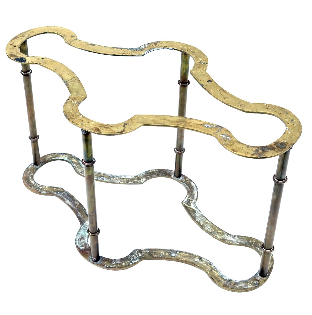 Shaped Brass Coffee Table Base (1 of 6)