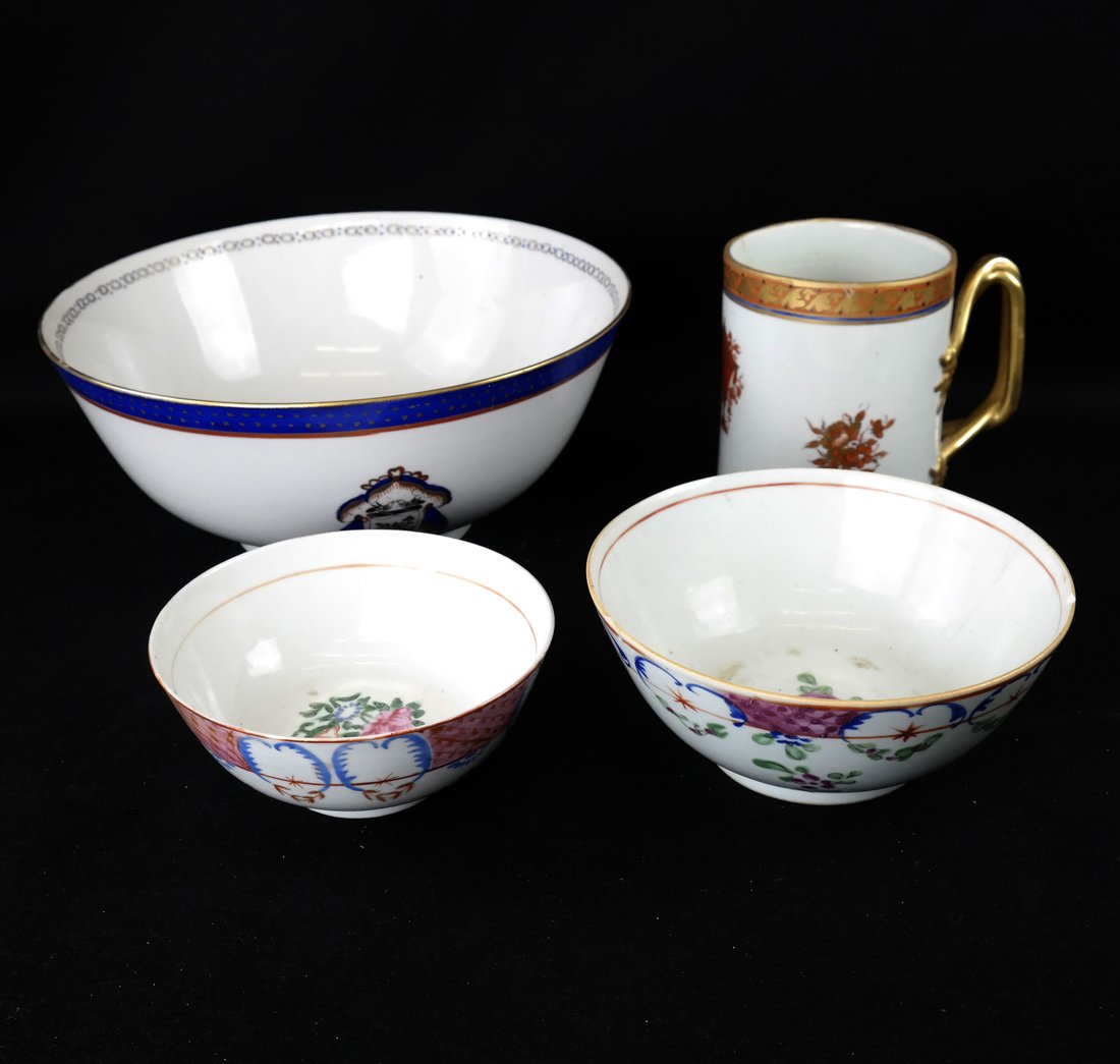 Three Assorted Ceramic Bowls, Cup (1 of 9)