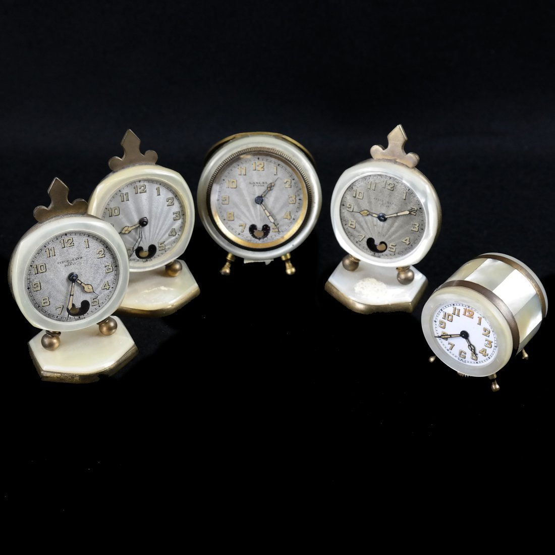Five Miniature Mother-of-Pearl Clocks (1 of 7)