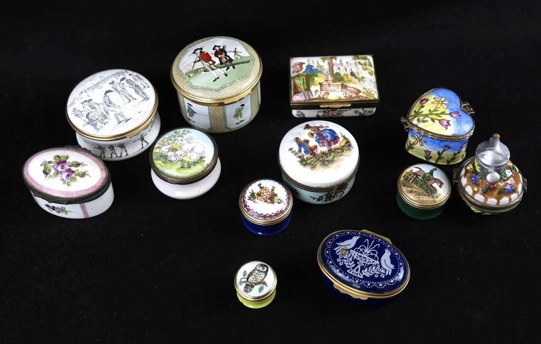 12 Various Enameled Boxes (1 of 8)