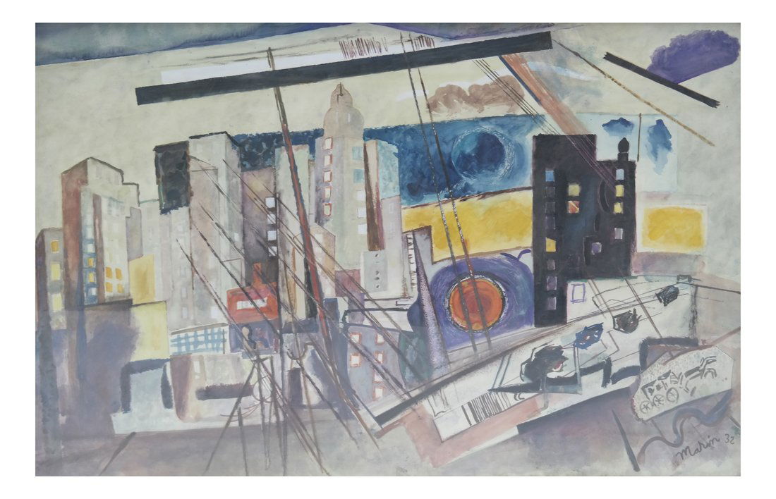 After John Marin, City Scene, Gouache (1 of 6)