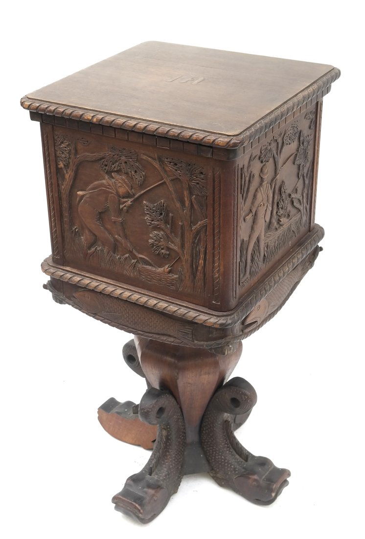 Oak Prohibition Revolving  Pedestal Cabinet (1 of 8)