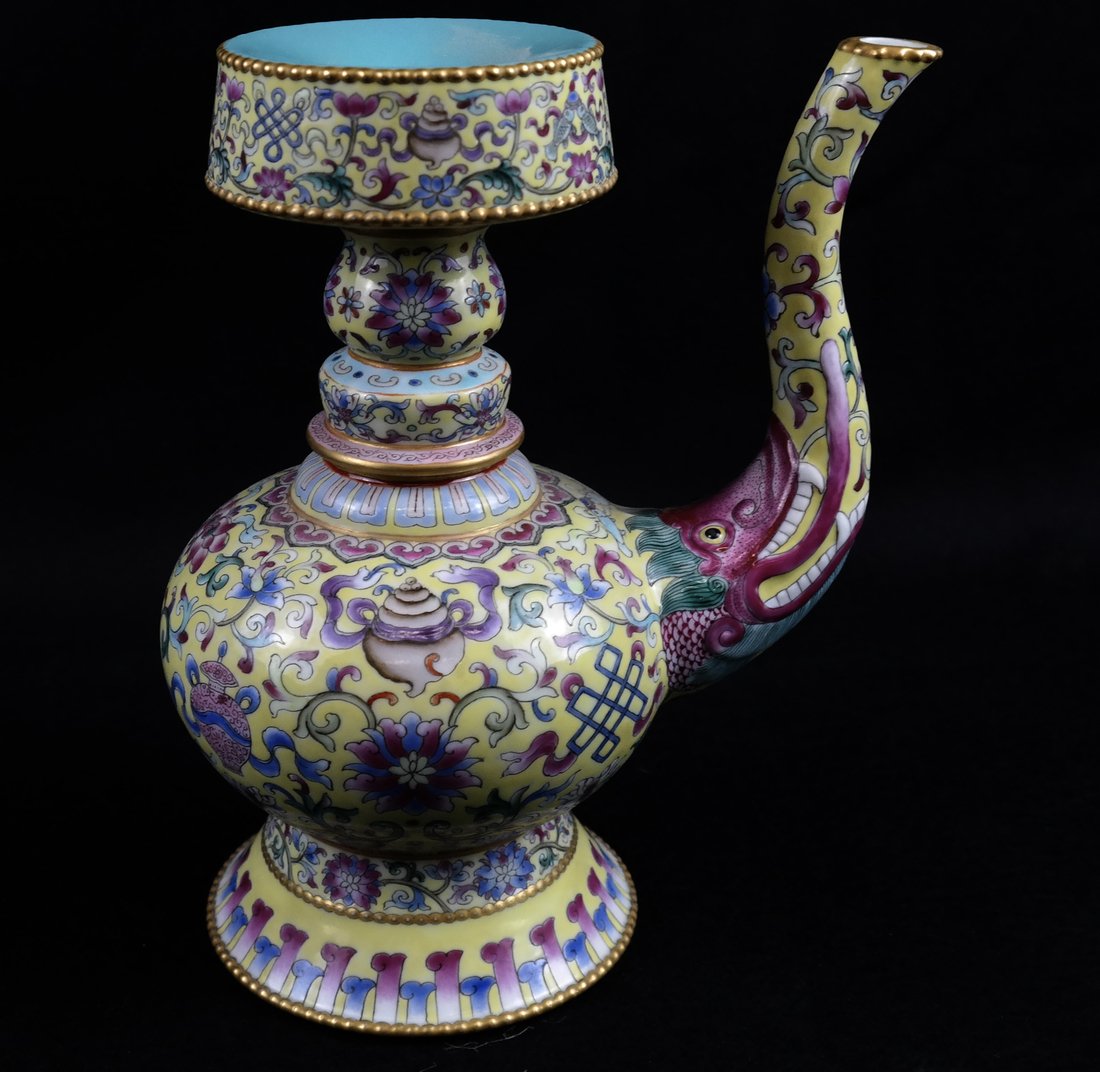 Chinese Famille Rose Porcelain Ewer (1 of 7)