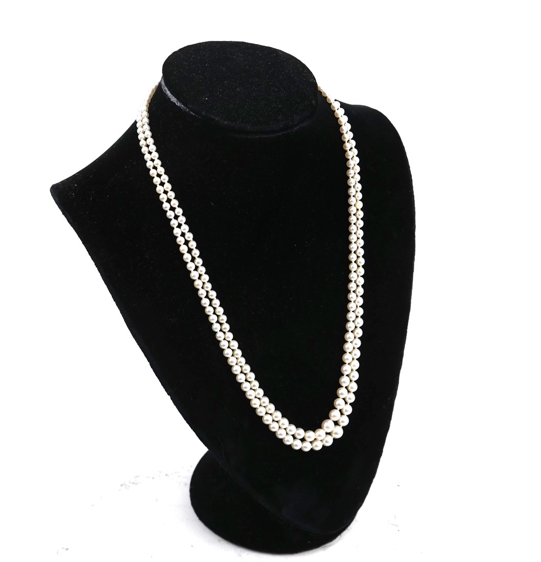 14k Gold & Jade Double Strand Pearls (1 of 4)