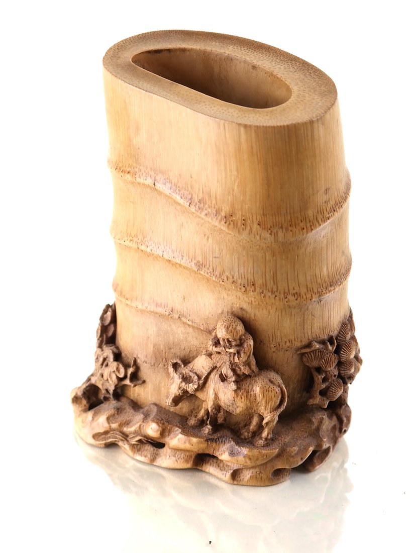 Chinese Carved Bamboo Brush Pot (1 of 7)