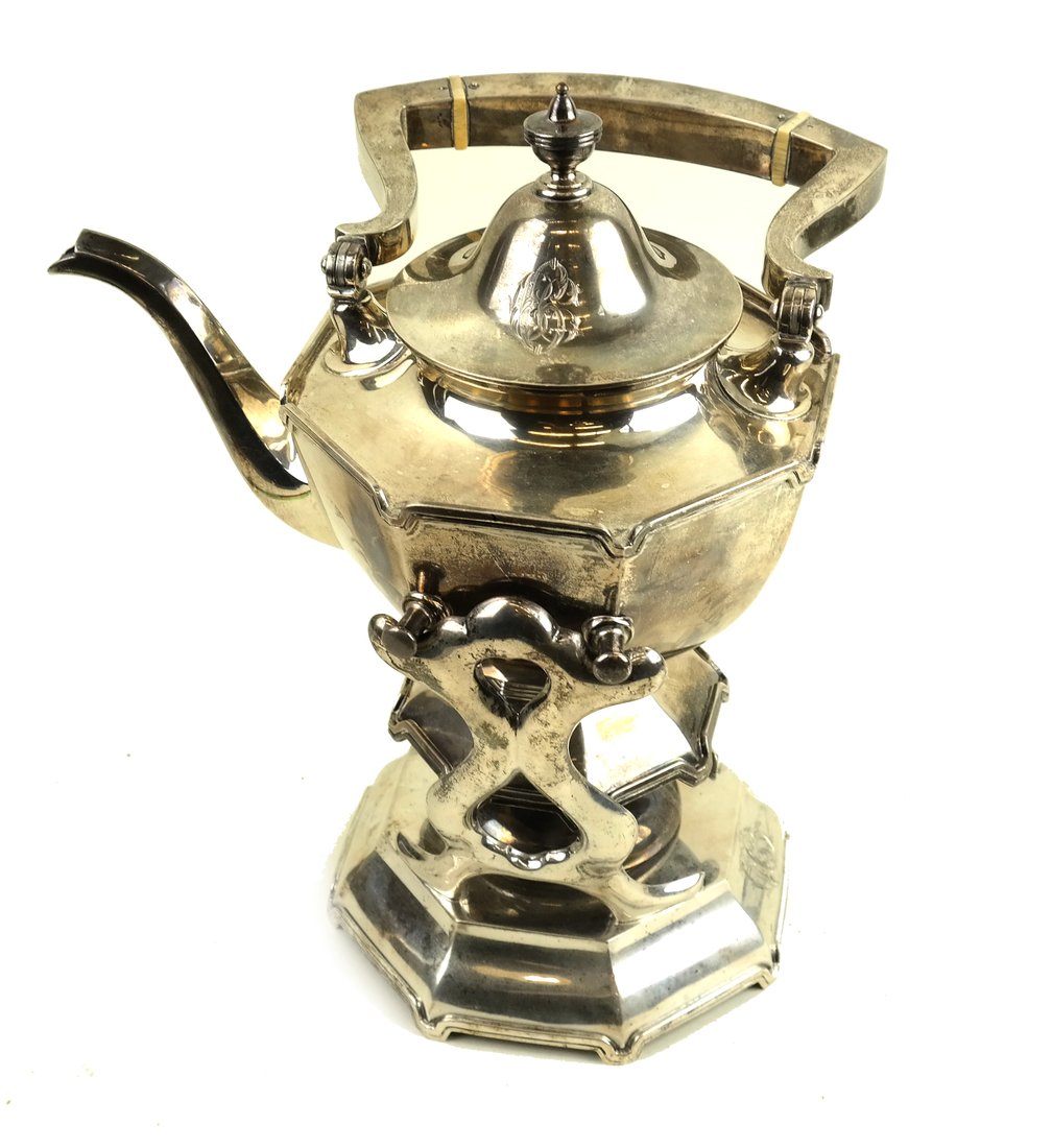 Sterling Teapot on Lamp Stand (1 of 7)