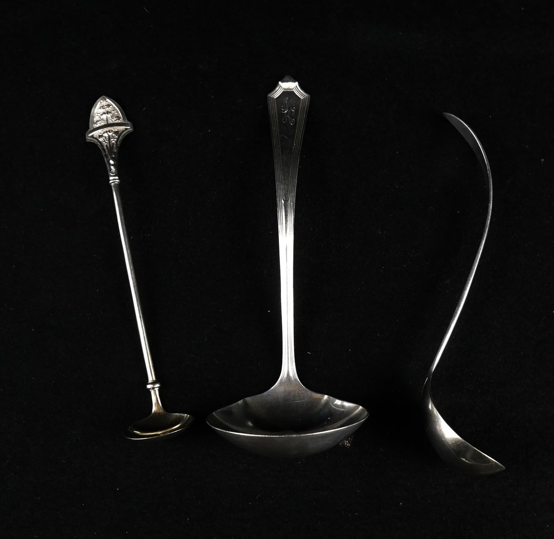 Three Sterling Silver Ladles (1 of 8)