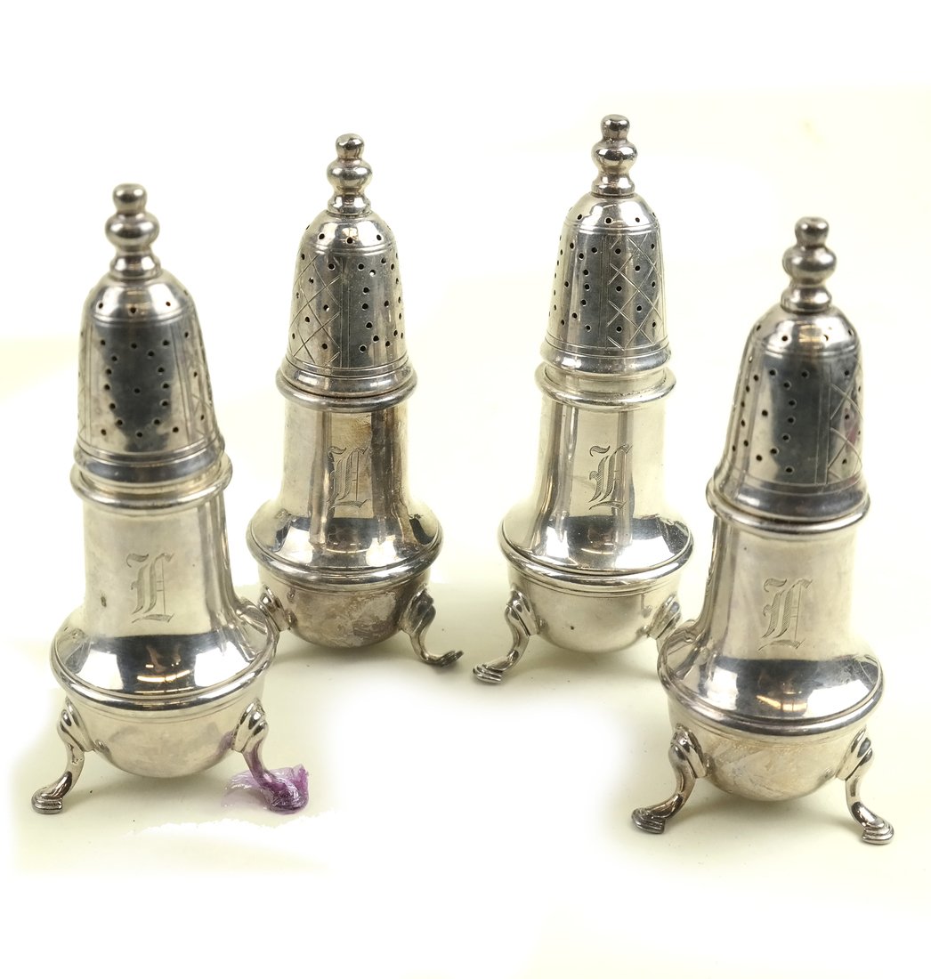 Set of Four Sterling Silver Casters (1 of 3)