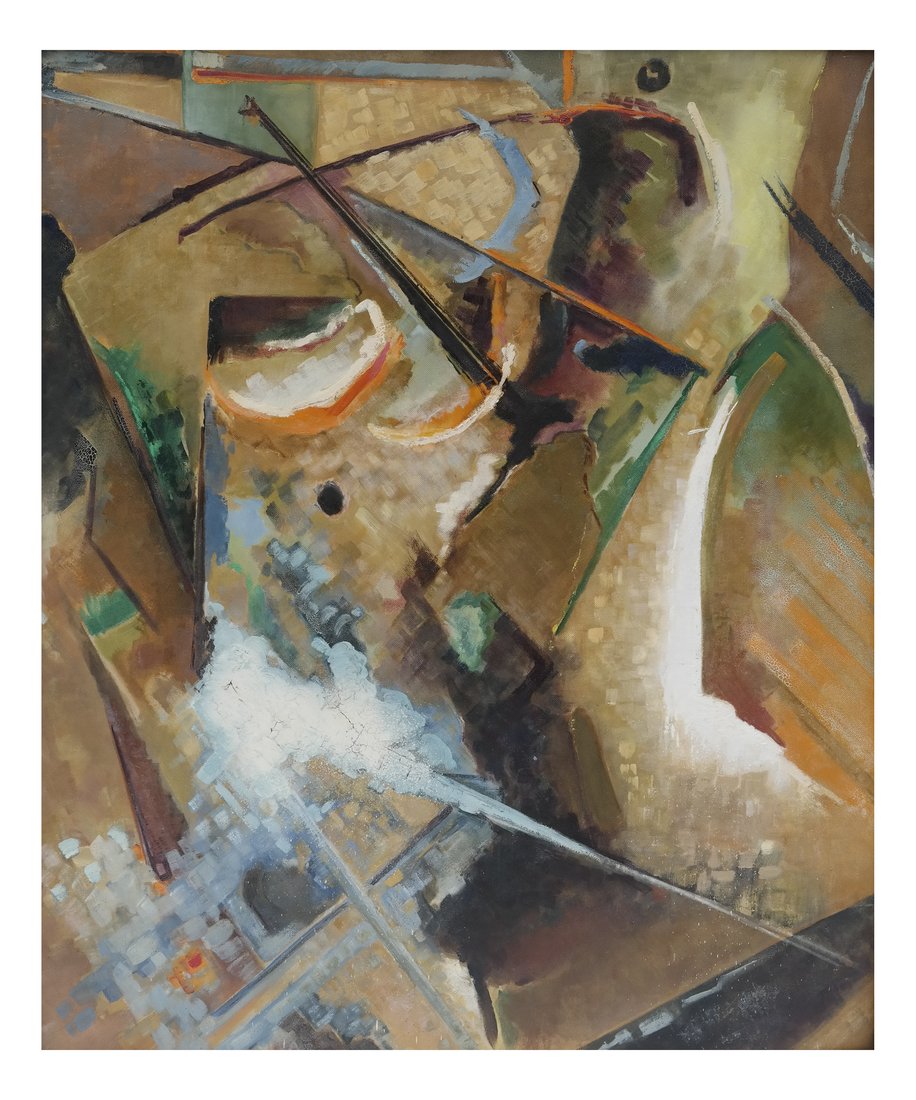 Frank Swartzlander Abstract Oil/Masonite (1 of 5)