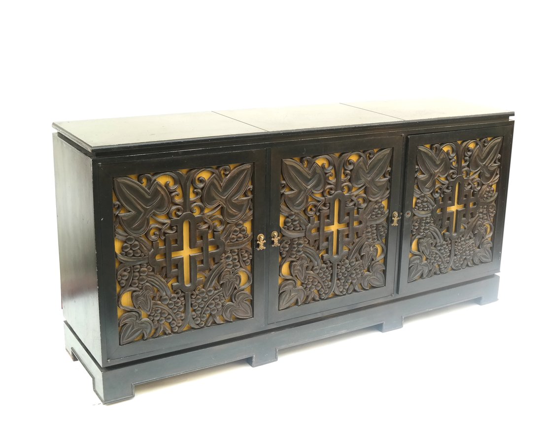 Asian Style Carved Sideboard (1 of 10)