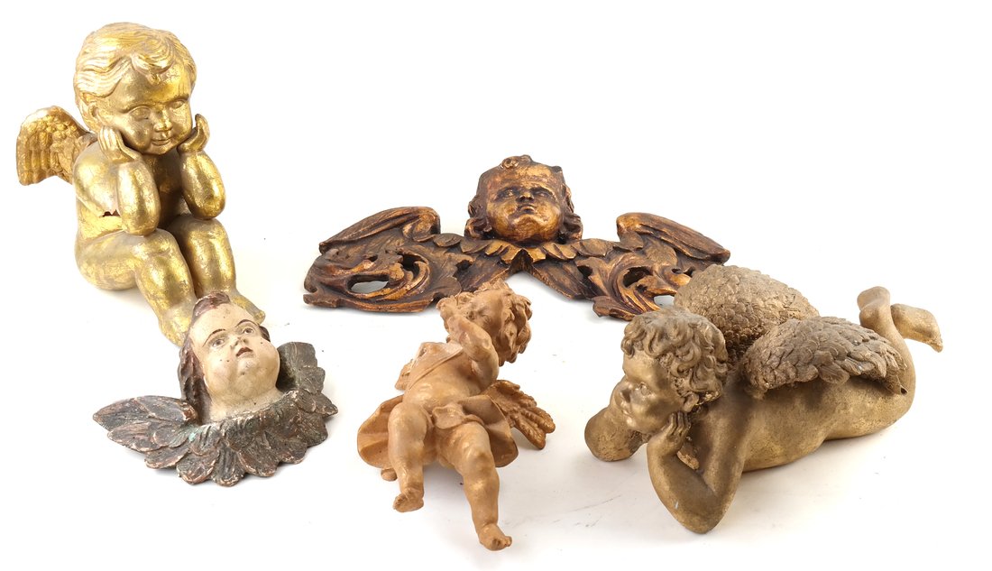 Five Various Cupid Figures & Appliques (1 of 10)