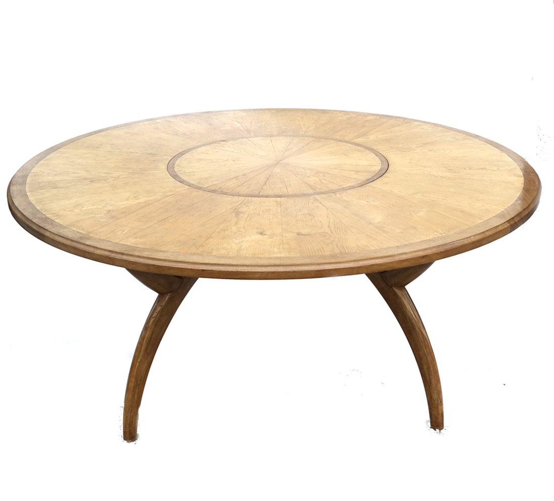 Modern Round Teak Table (1 of 8)