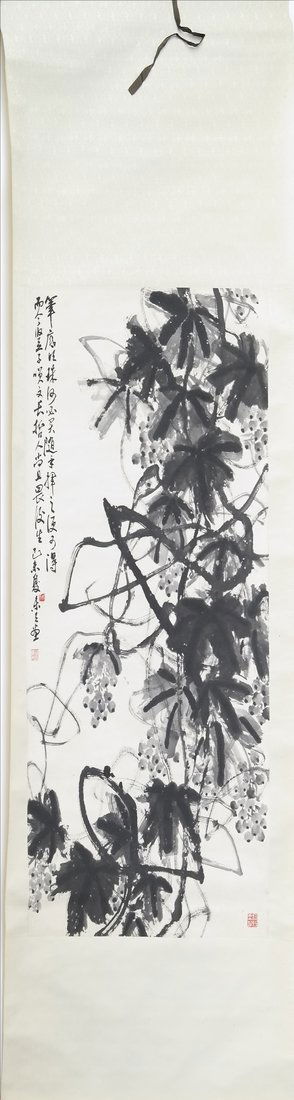 Chinese Scroll Painting with Calligraphy (1 of 6)