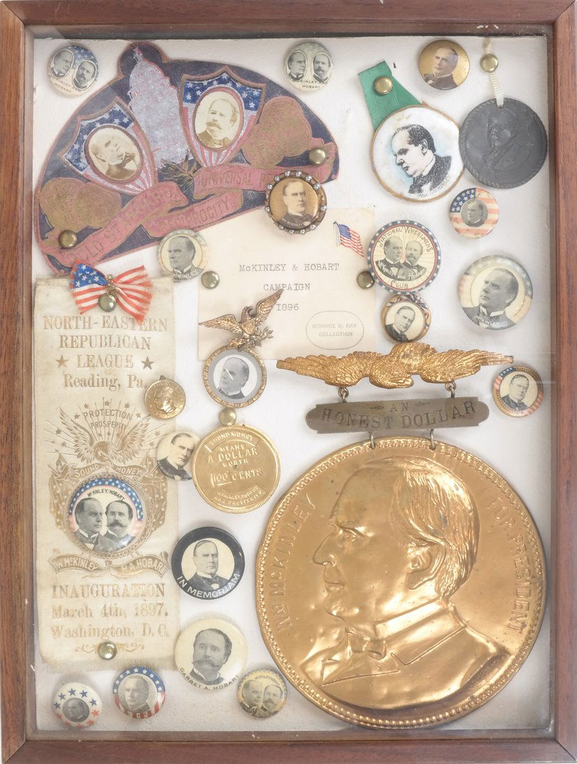 Monroe D. Ray Frame - Wm. McKinley & G. Hobart 1896 (1 of 4)