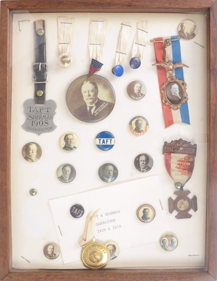 Monroe D. Ray Frame - Wm. Taft & J. Sherman 1908 &1912 (1 of 5)