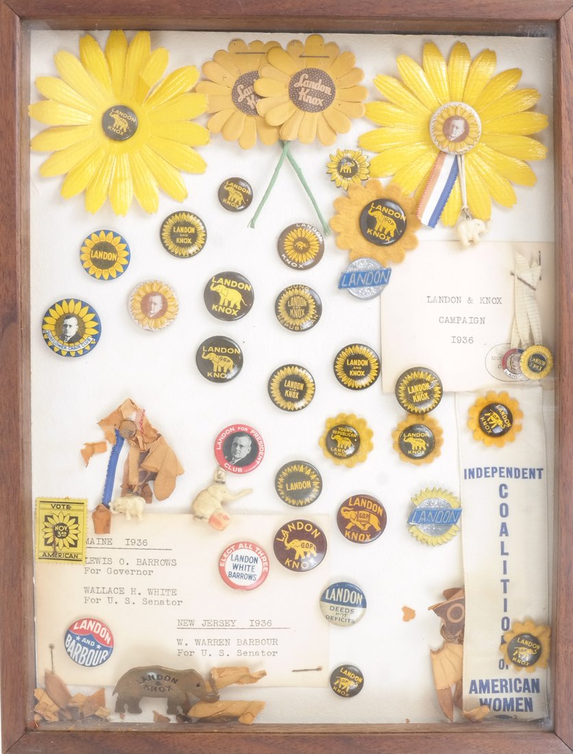 Monroe D. Ray Frame - A. Landon & F. Knox 1936 (1 of 5)