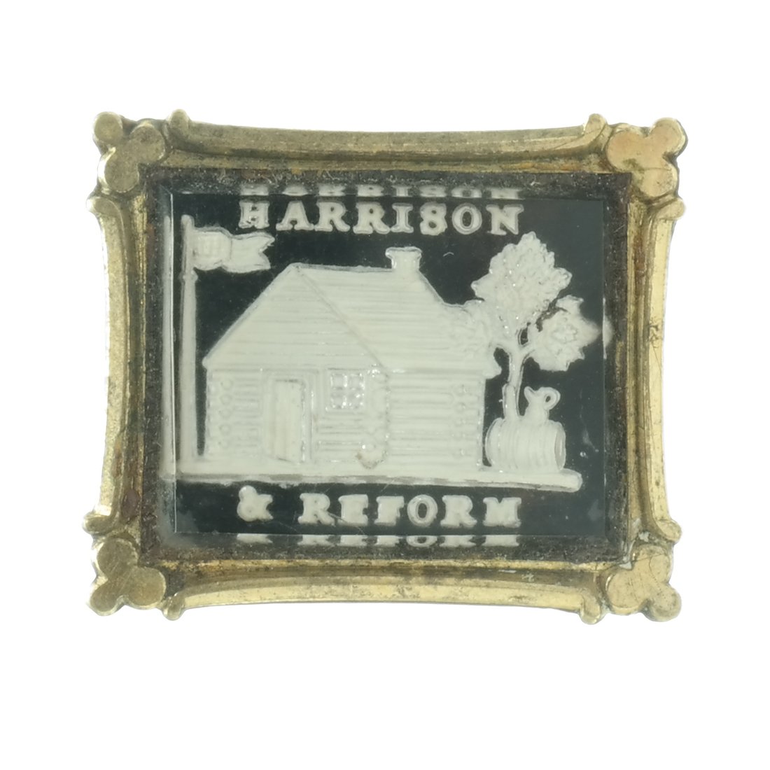 W. H. Harrison 1840 Sulphide Brooch (1 of 2)