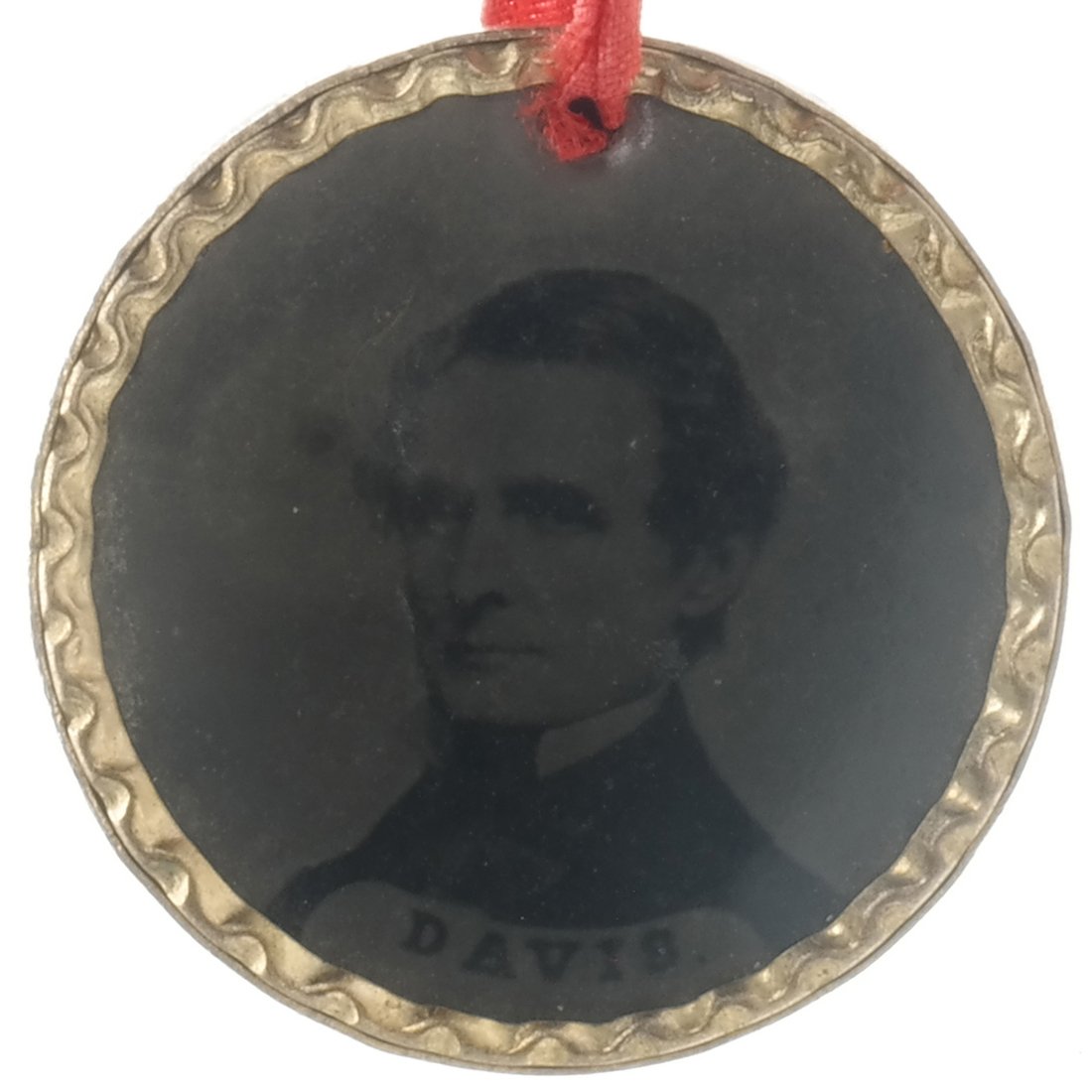 Davis & Beauregard 1861 Back-to-back Ferrotype Badge (1 of 3)