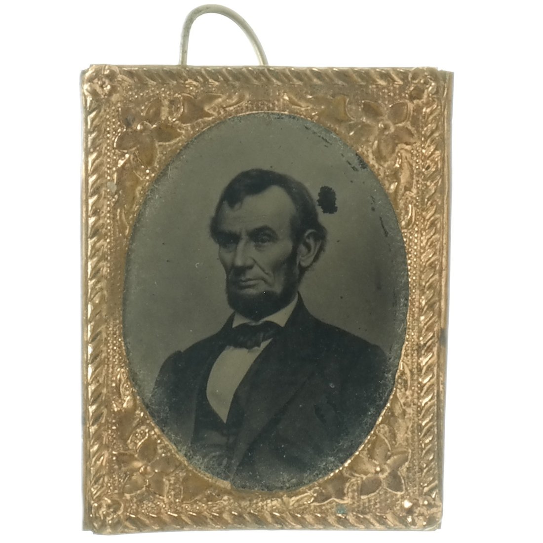 Abraham Lincoln 1864 Campaign Gem Size Ferrotype Badge (1 of 2)