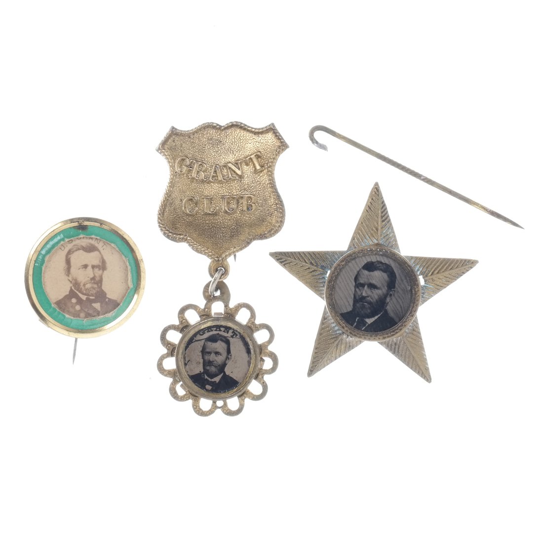 U.S. Grant Three 1868 Portrait PInbacks (1 of 5)