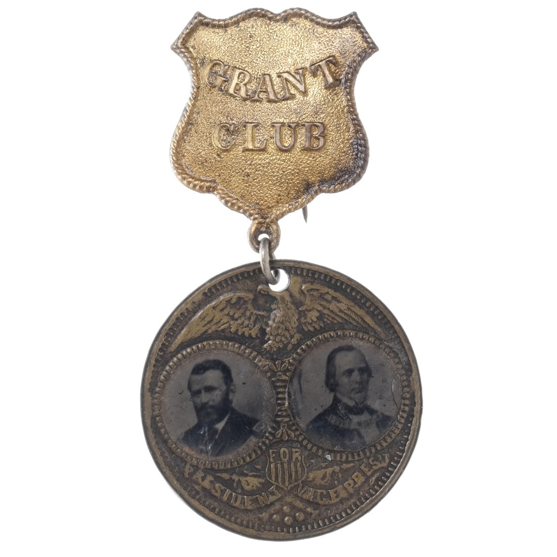 Grant & Wilson 1872 Rare "Porthole" Ferrotype Jugate (1 of 2)