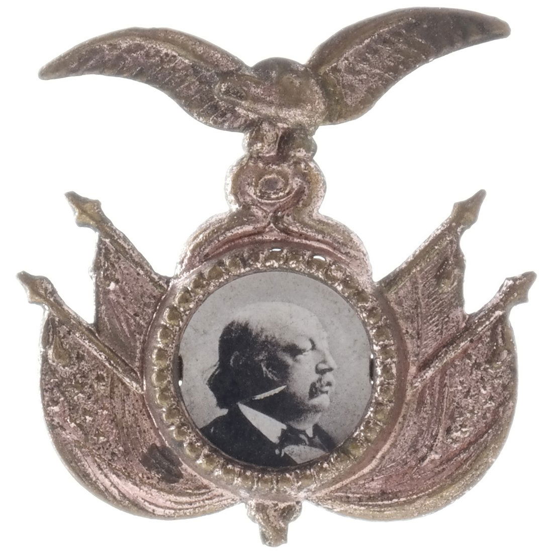 Benjamin F. Butler 1884 Brass Photograph Portrait Pin (1 of 3)