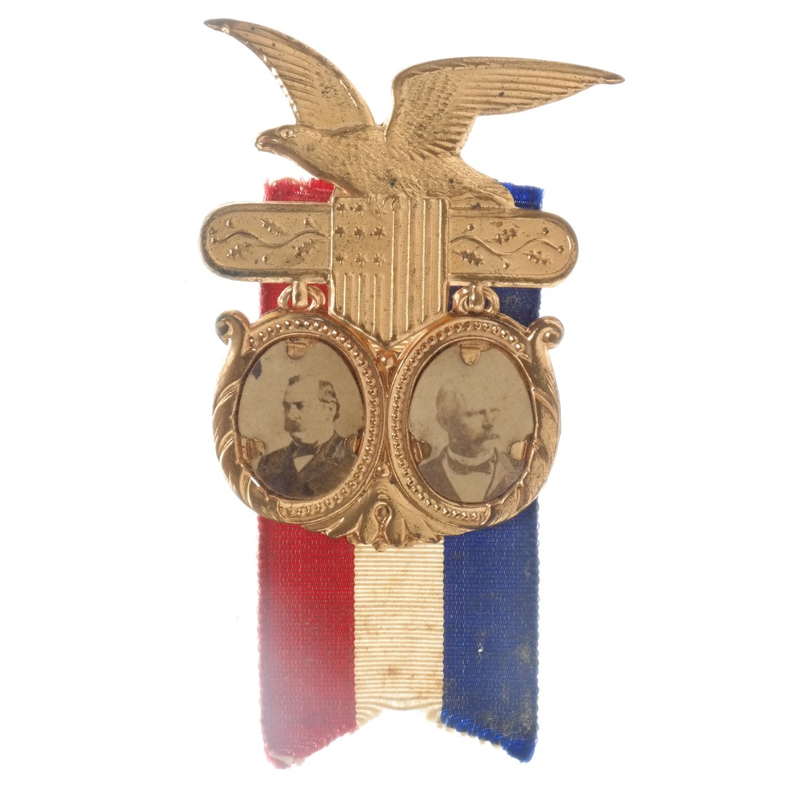 Cleveland & Stevenson 1888 Albumen Shell Badge (1 of 2)