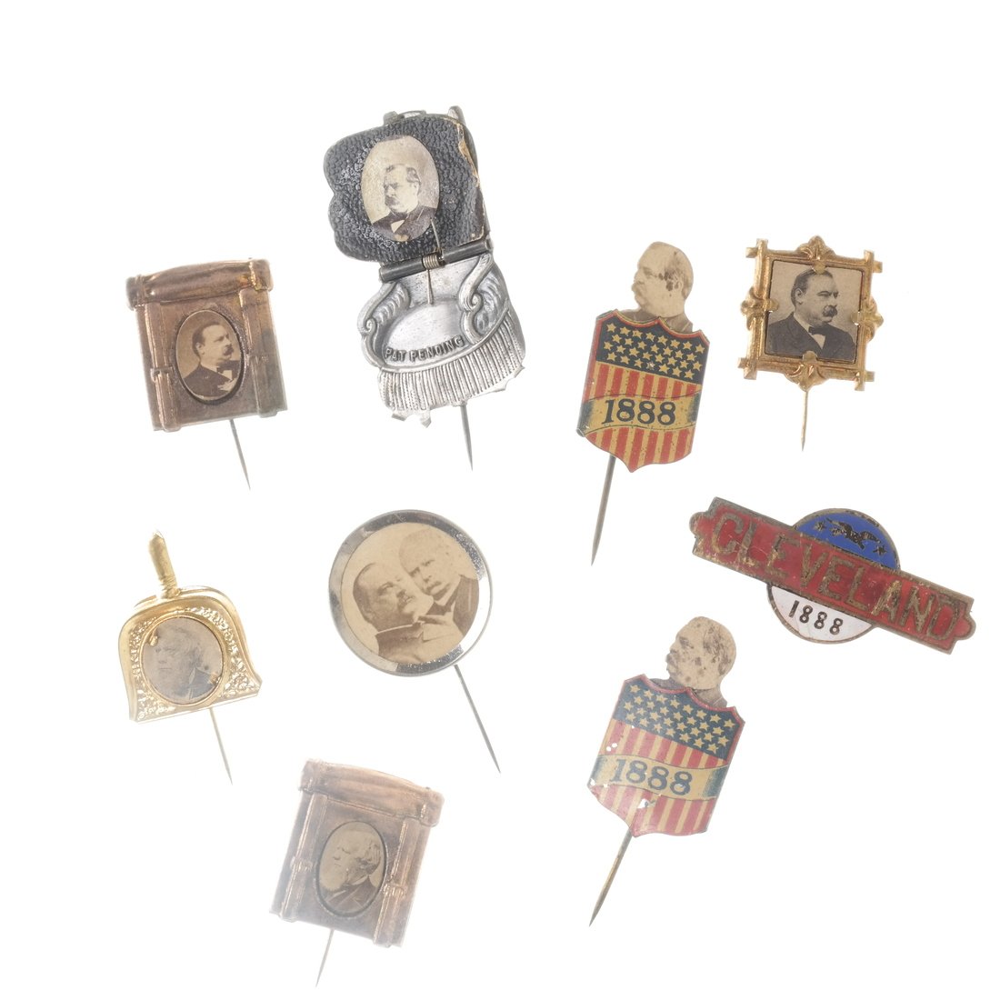 Grover Cleveland Nine Pinbacks (1 of 4)