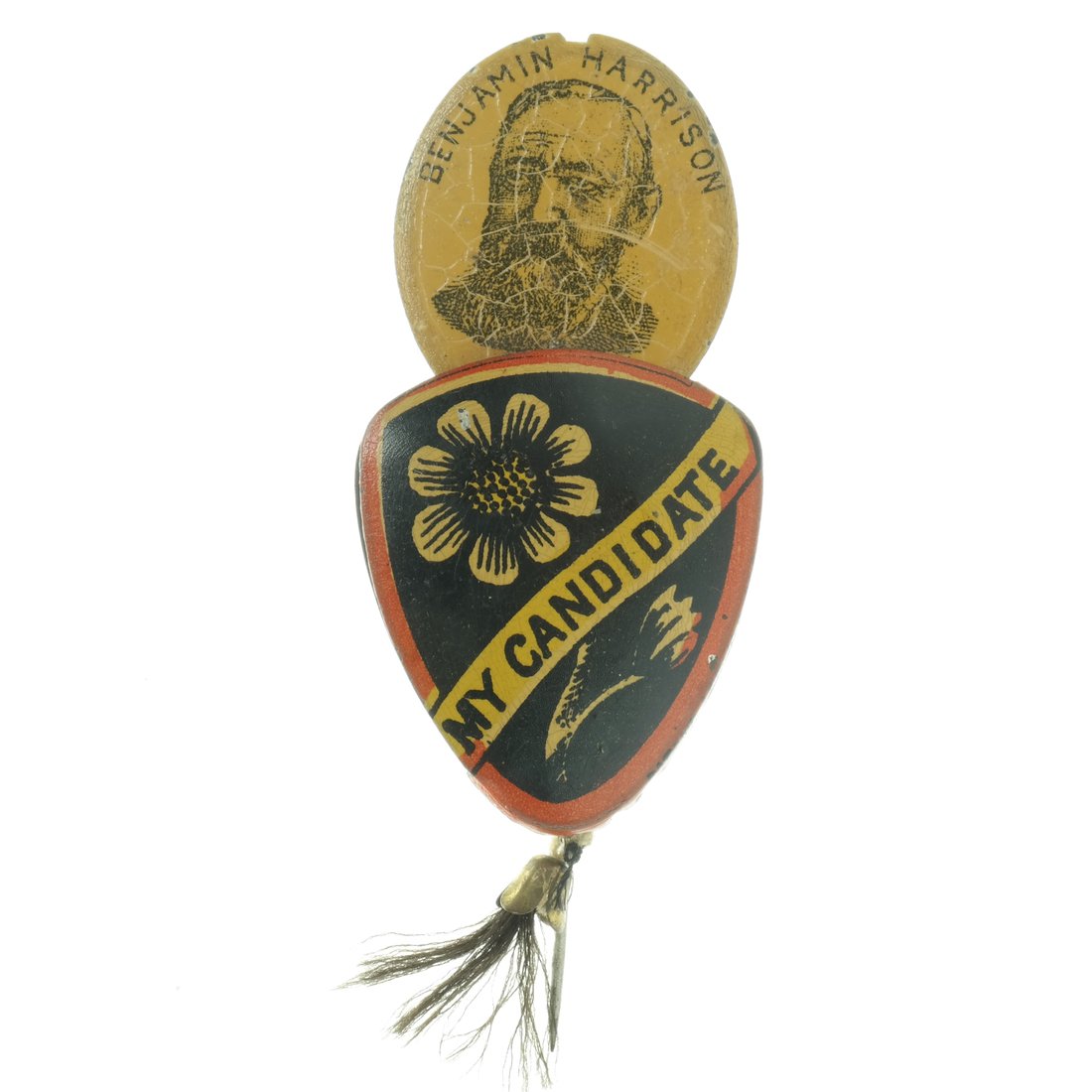 Benjamin Harrison 1888 Mechanical Pinback (1 of 2)