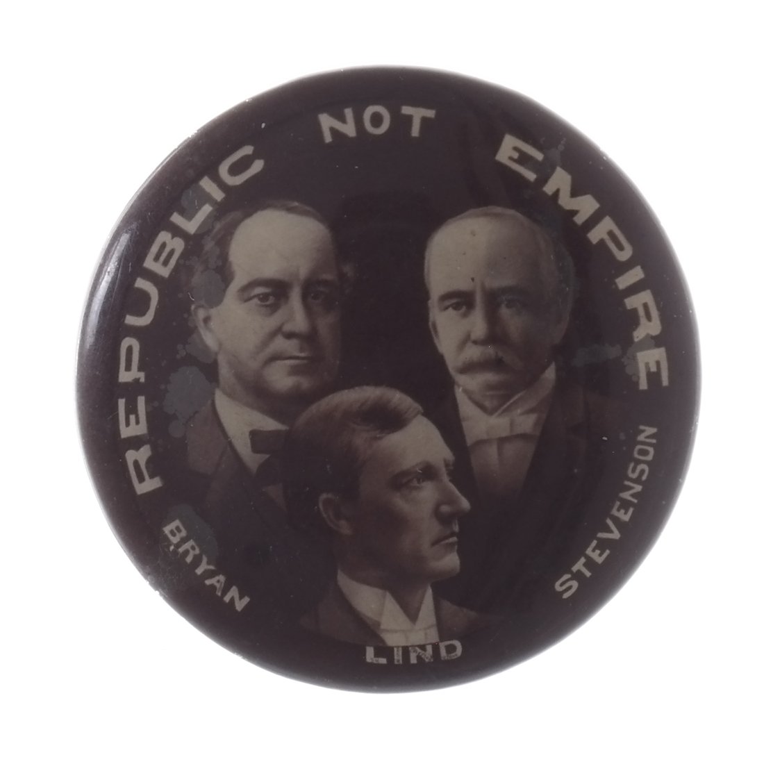 William Jennings Bryan - 1896 Trigate Pin Back Button (1 of 2)